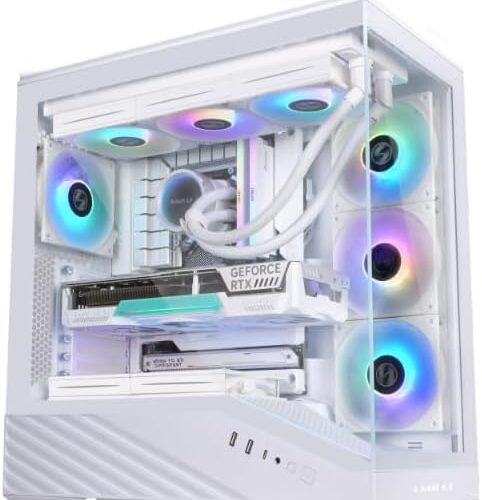 GABINETE LIAN LI VECTOR V100 WHITE ARGB ATX MATX ITX EATX
