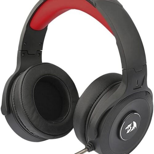 DIADEMA GAMER REDRAGON PELOPS NEGRO: CONEXION 3.5mm/2.4GHZ + SONIDO 7.1 VIRTUAL CON DONGLE + MICROFONO FIJO H818