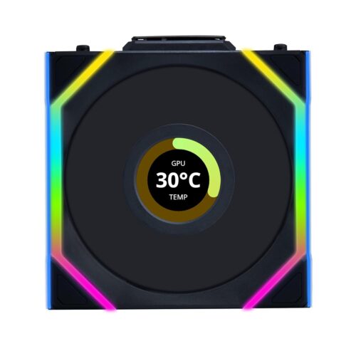 VENTILADOR LIAN LI UNI FAN SL BLACK WIRELESS LED Y LCD  120MM ARGB