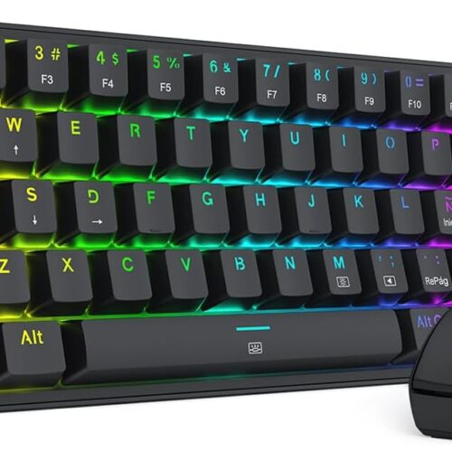 S145-SP BLACK  - KIT TECLADO Y MOUSE REDRAGON K552RGB-SP+M724 BL