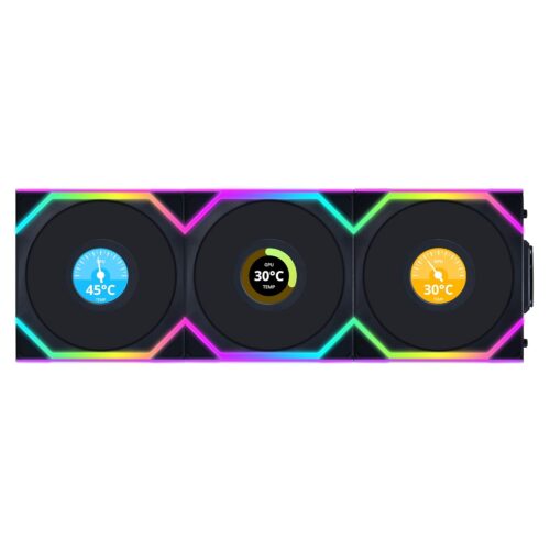 KIT 3 VENTILADORES LIAN LI UNI FAN SL BLACK WIRELESS 120MM ARGB 2000RPM