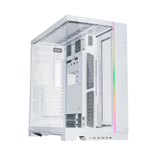 GABINETE LIAN LI DINAMICO EVO XL RGB WHITE CRISTAL TEMPLADO EATX