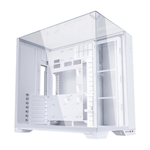 GABINETE LIAN LI O11 VISION COMPACT WHITE CRISTAL TEMPLADO MALLA EATX
